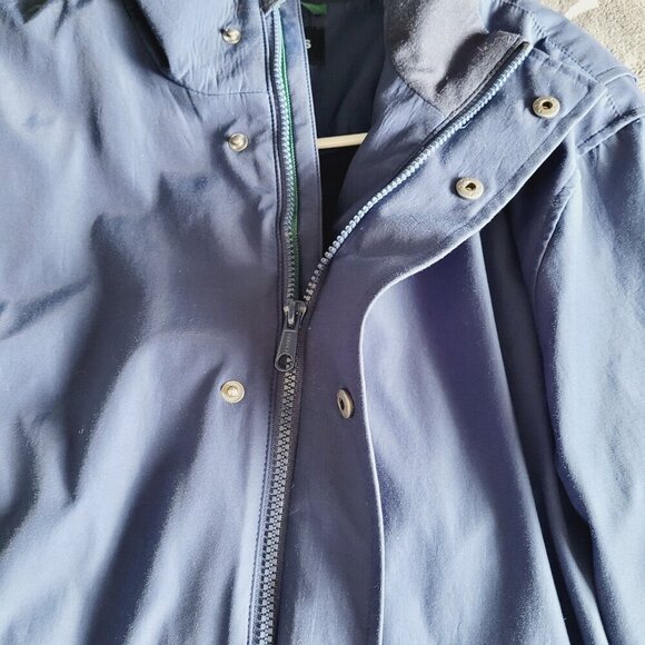BONOBOS Full Zip Snap Element Jacket Sz L Navy Blue Pockets Cotton Nylon Stretch - Picture 4 of 14